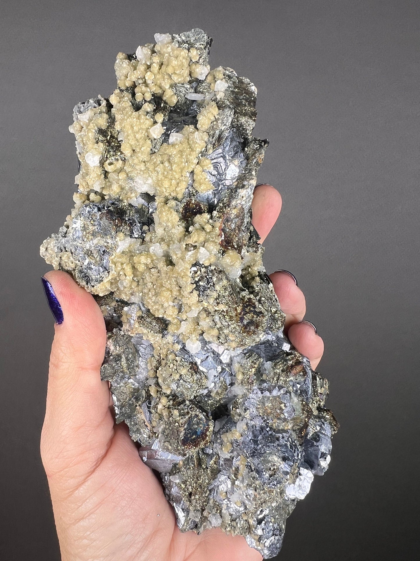 Amazing Piece! Glittery Pyrrhotite with Pyrite and Galena Specimen