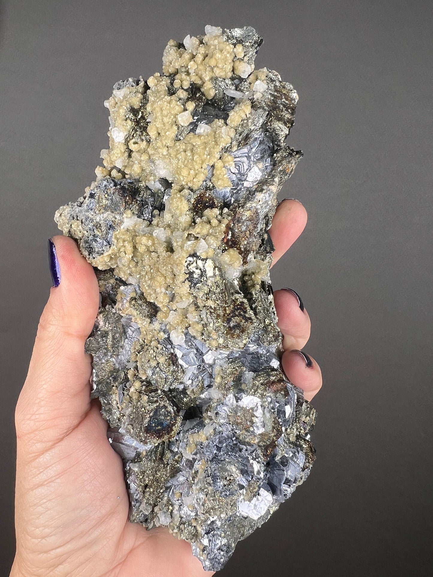 Amazing Piece! Glittery Pyrrhotite with Pyrite and Galena Specimen