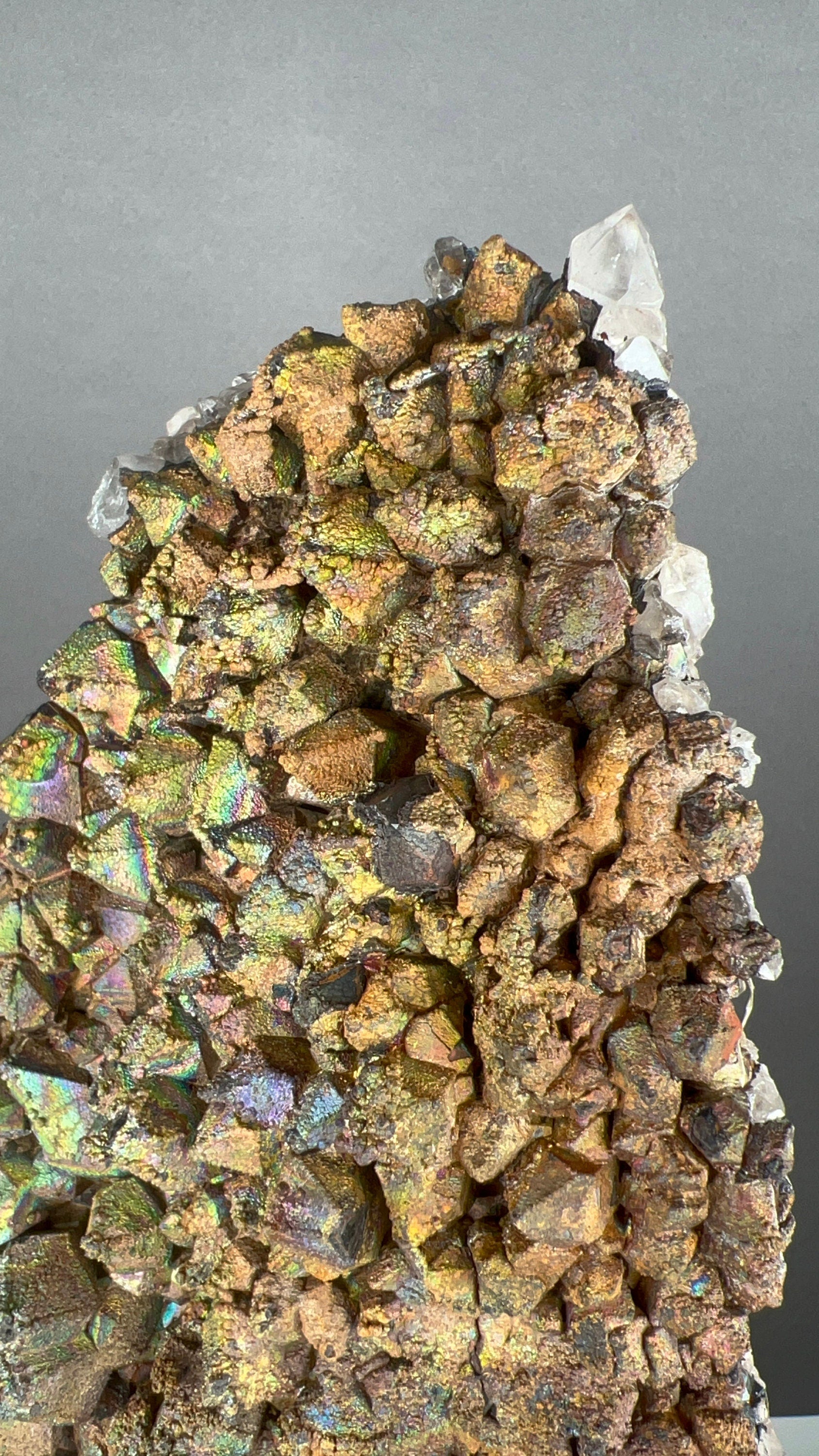 Amazing Piece! Iridescent Colorful Goethite with Quartz Specimen, Big Size Goethite with Quartz Specimen