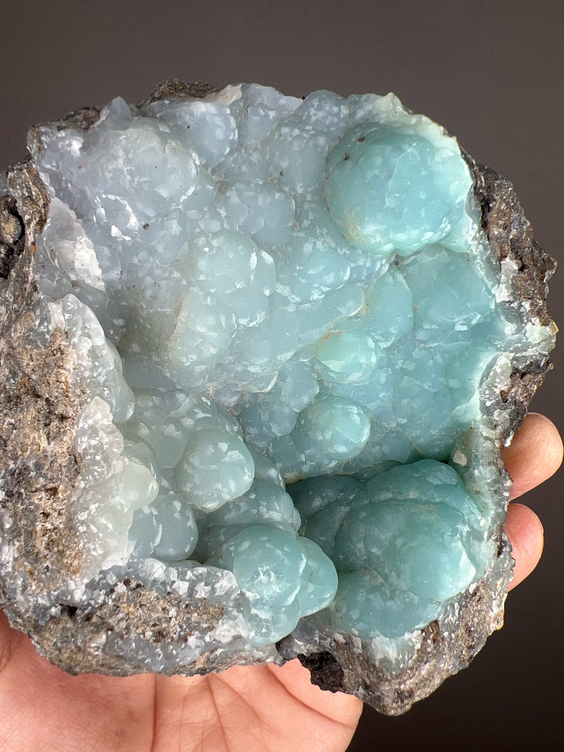 New Find and Rare!Pretty Blueish-Green Color Smithsonite Mineral Crystals Specimen