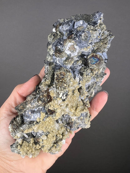 Amazing Piece! Glittery Pyrrhotite with Pyrite and Galena Specimen