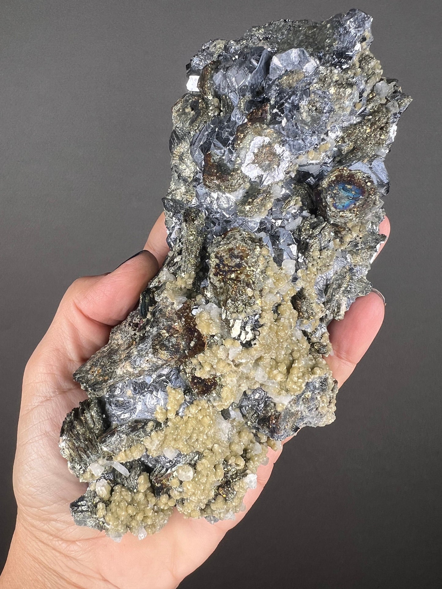 Amazing Piece! Glittery Pyrrhotite with Pyrite and Galena Specimen