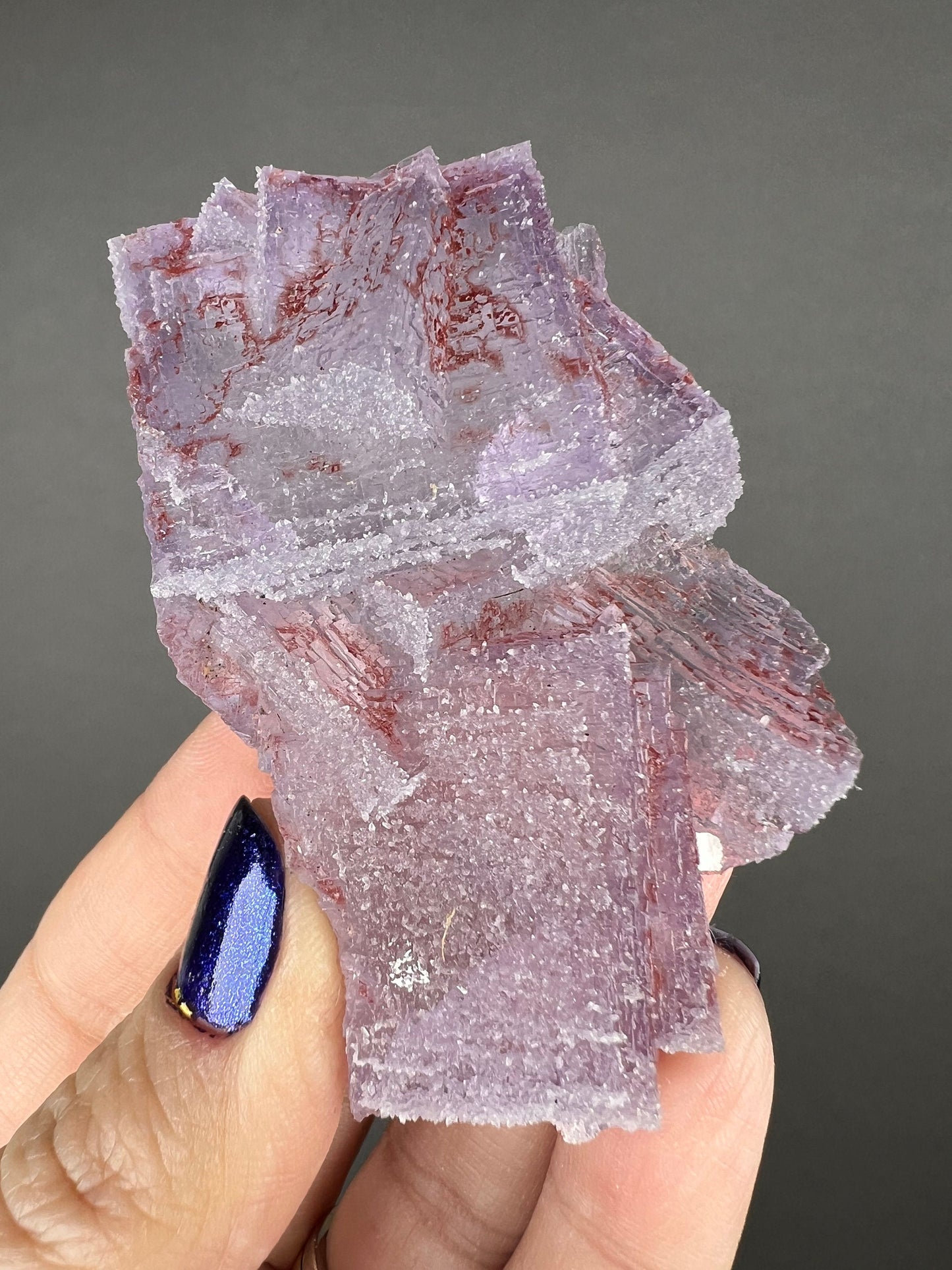 New! Translucent Violet Purple Sugar Fluorite Specimen from Mexico