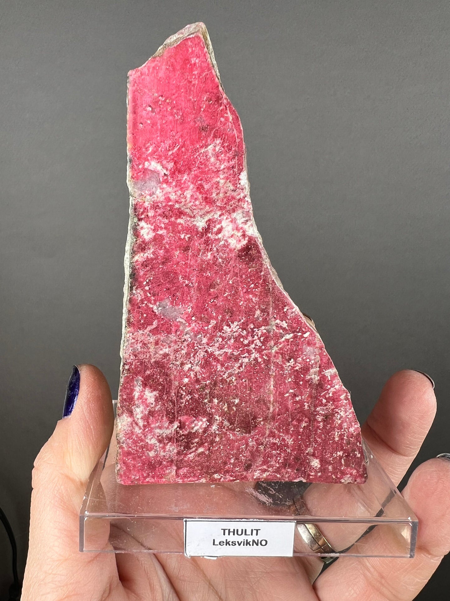 Amazing Color!Polished THULITE Crystal from Norway