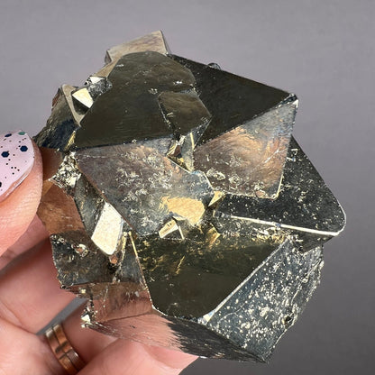 Protection, Enhances and Prosperity... Lustrous octahedral Pyrites from Peru, Pyrite Specimen