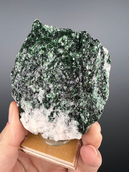 All-natural Deep Green Glittery Fuchsite Crystal