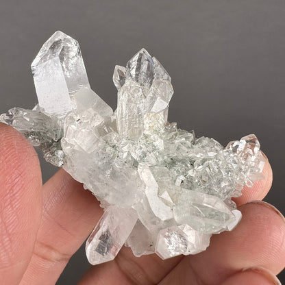 Beautiful Piece! Himalayan Clear Quartz with Green Chlorite from Indian Himalayas