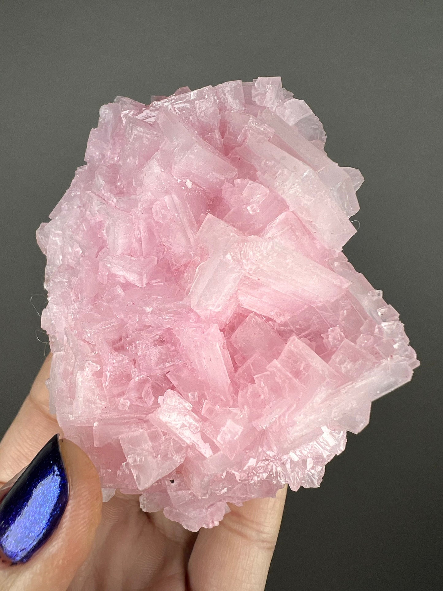 Candy Pink Halite Mineral Specimen, Pink Halite Crystal