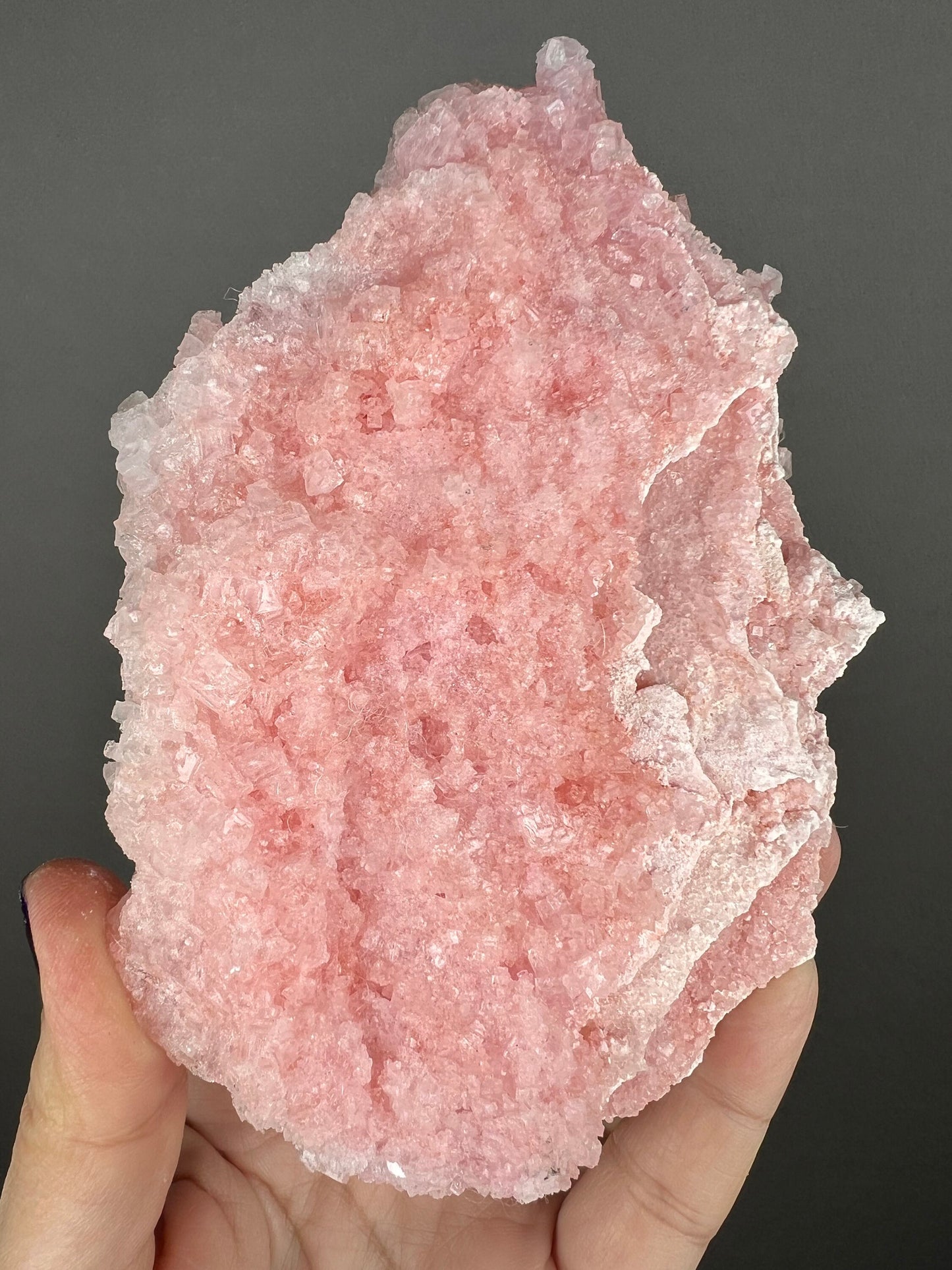 Sweety Color! Pink Halite Mineral Specimen , Pink Halite Crystal