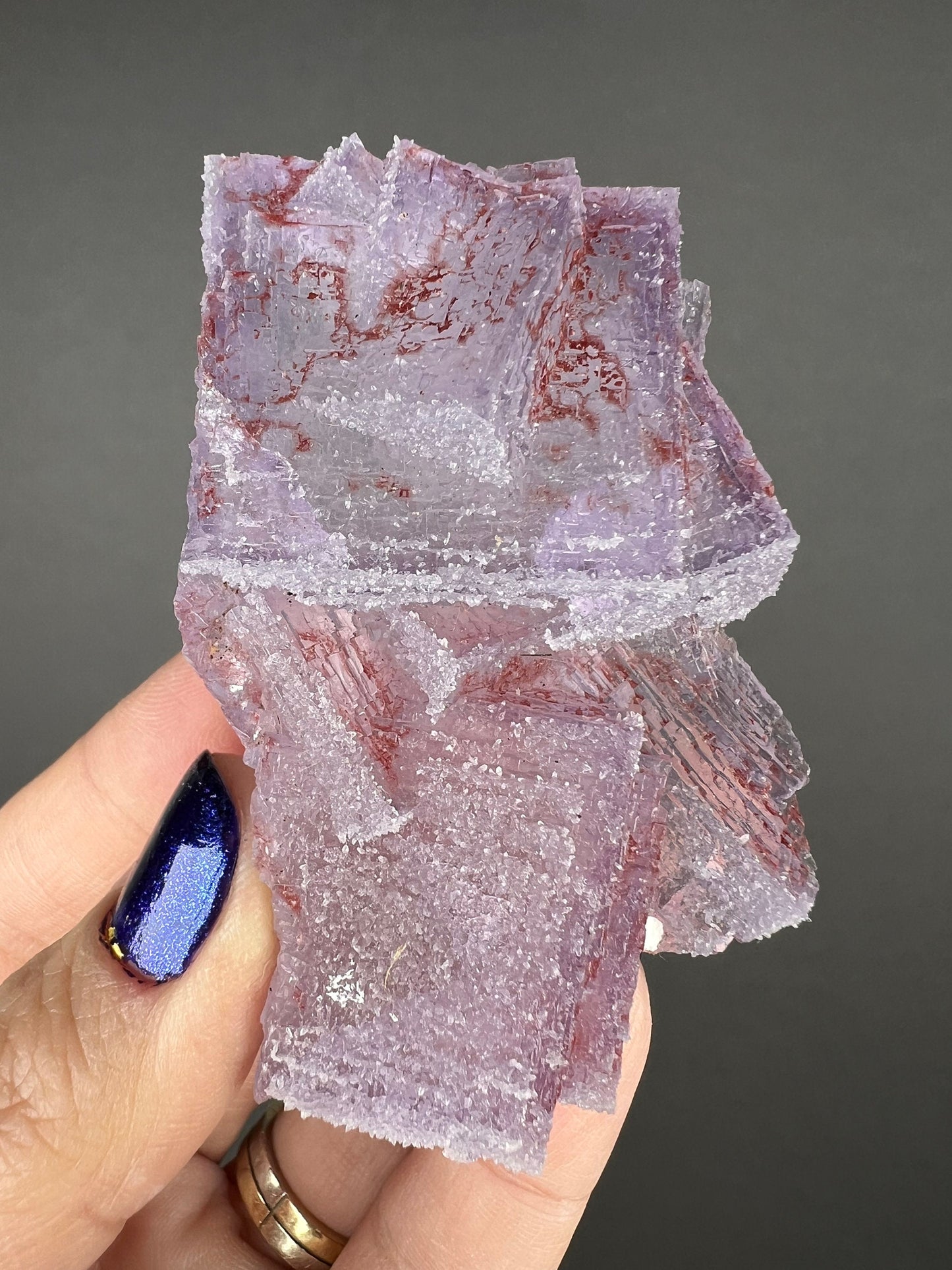 New! Translucent Violet Purple Sugar Fluorite Specimen from Mexico