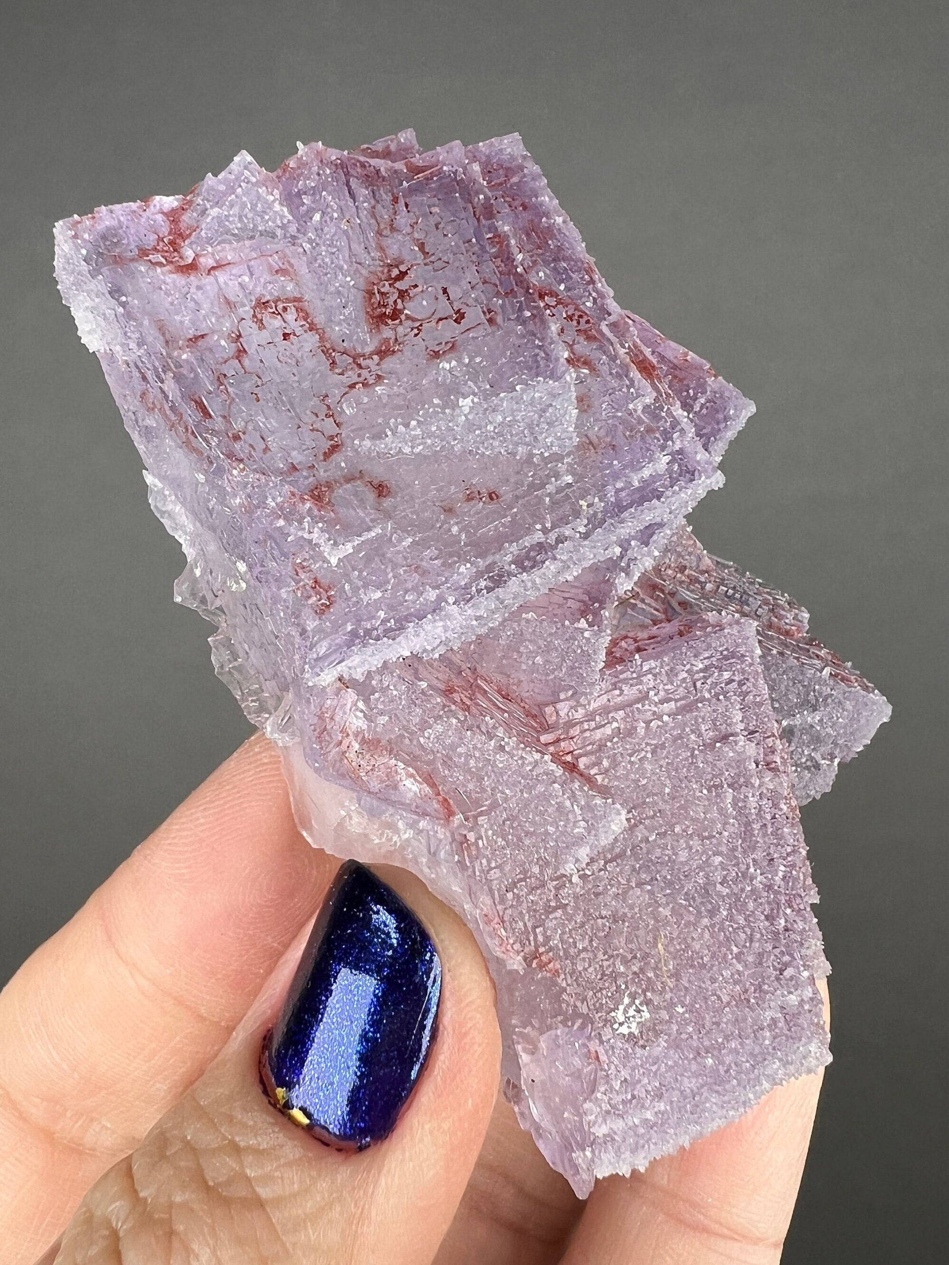 New! Translucent Violet Purple Sugar Fluorite Specimen from Mexico