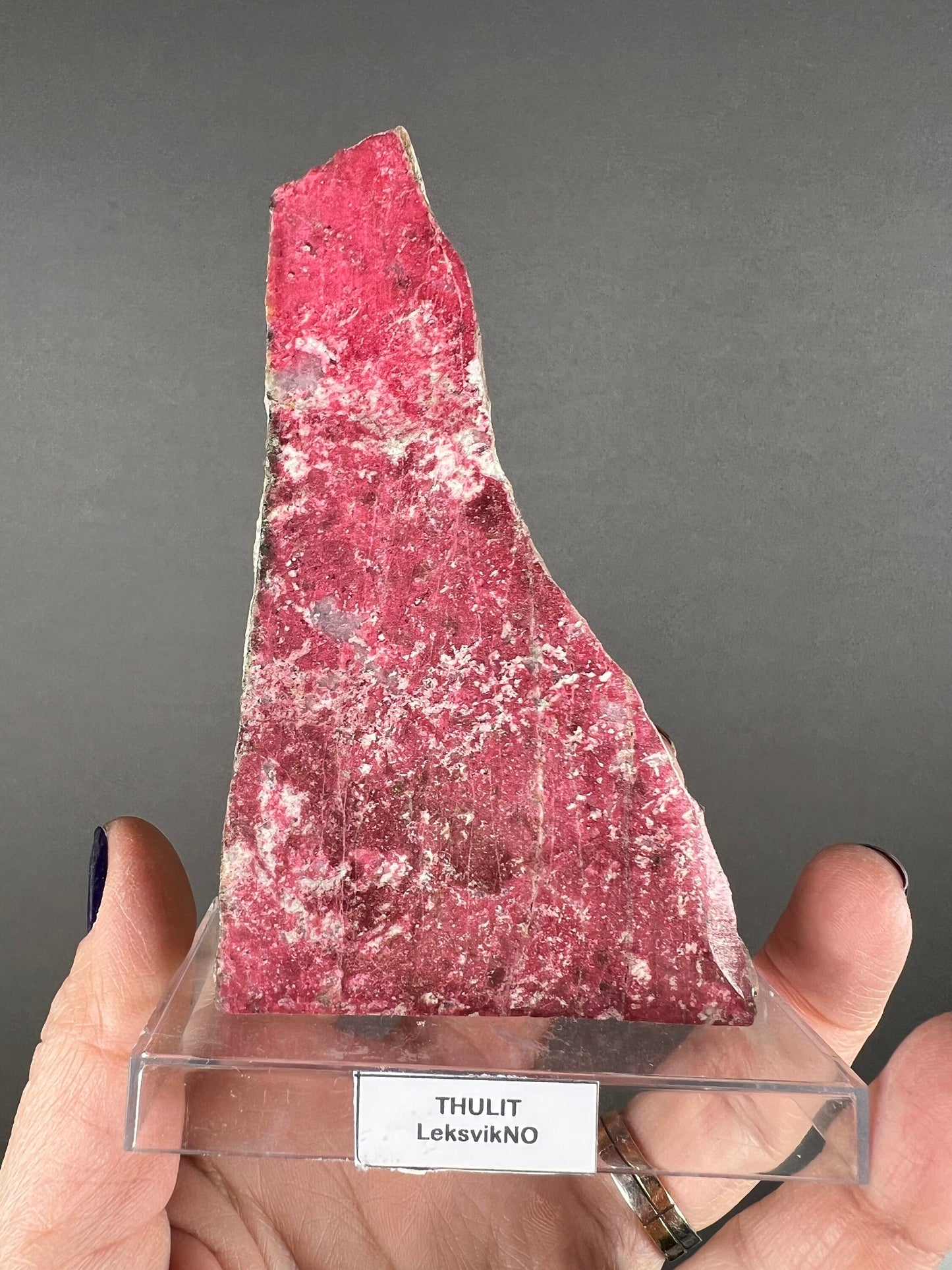 Amazing Color!Polished THULITE Crystal from Norway