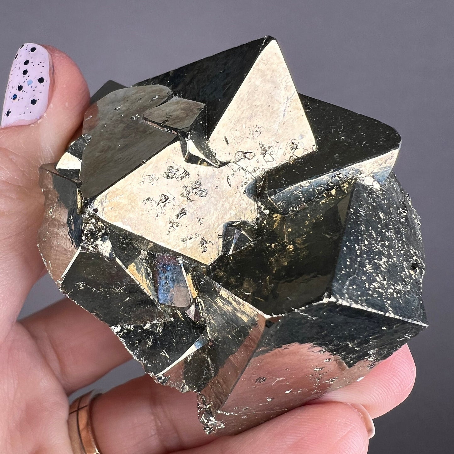 Protection, Enhances and Prosperity... Lustrous octahedral Pyrites from Peru, Pyrite Specimen