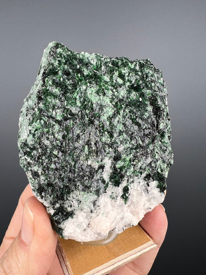 All-natural Deep Green Glittery Fuchsite Crystal