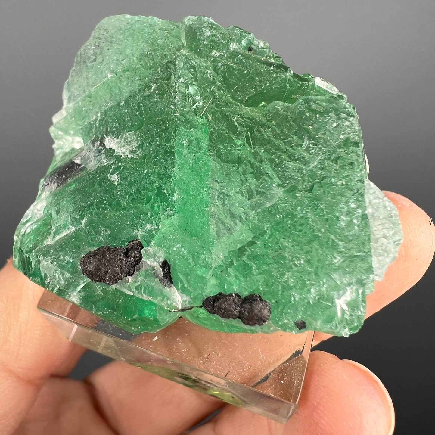 Stunning!Green Emerald Fluorite Mineral Specimen, Stone of Heart Chakra