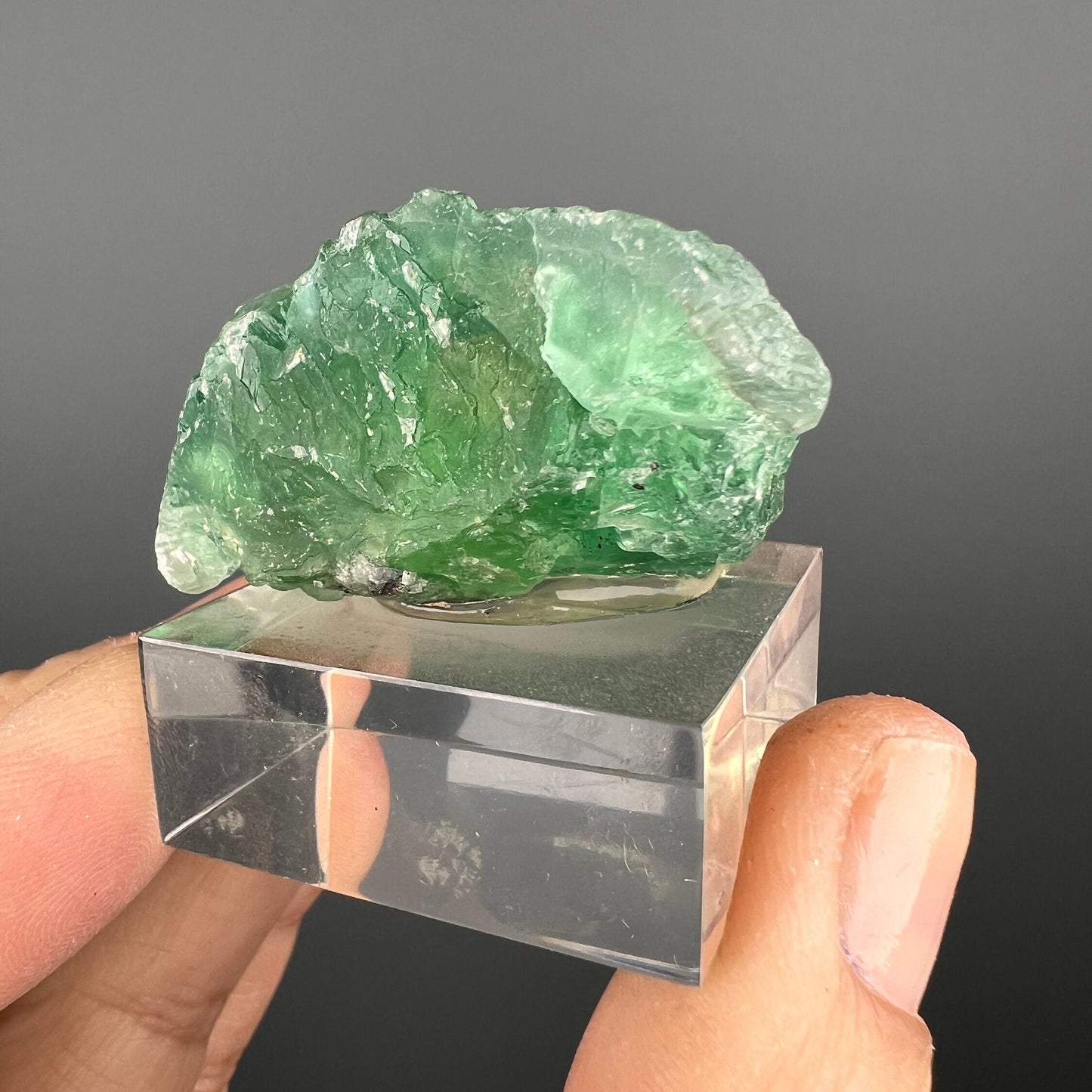 Stunning!Green Emerald Fluorite Mineral Specimen, Stone of Heart Chakra