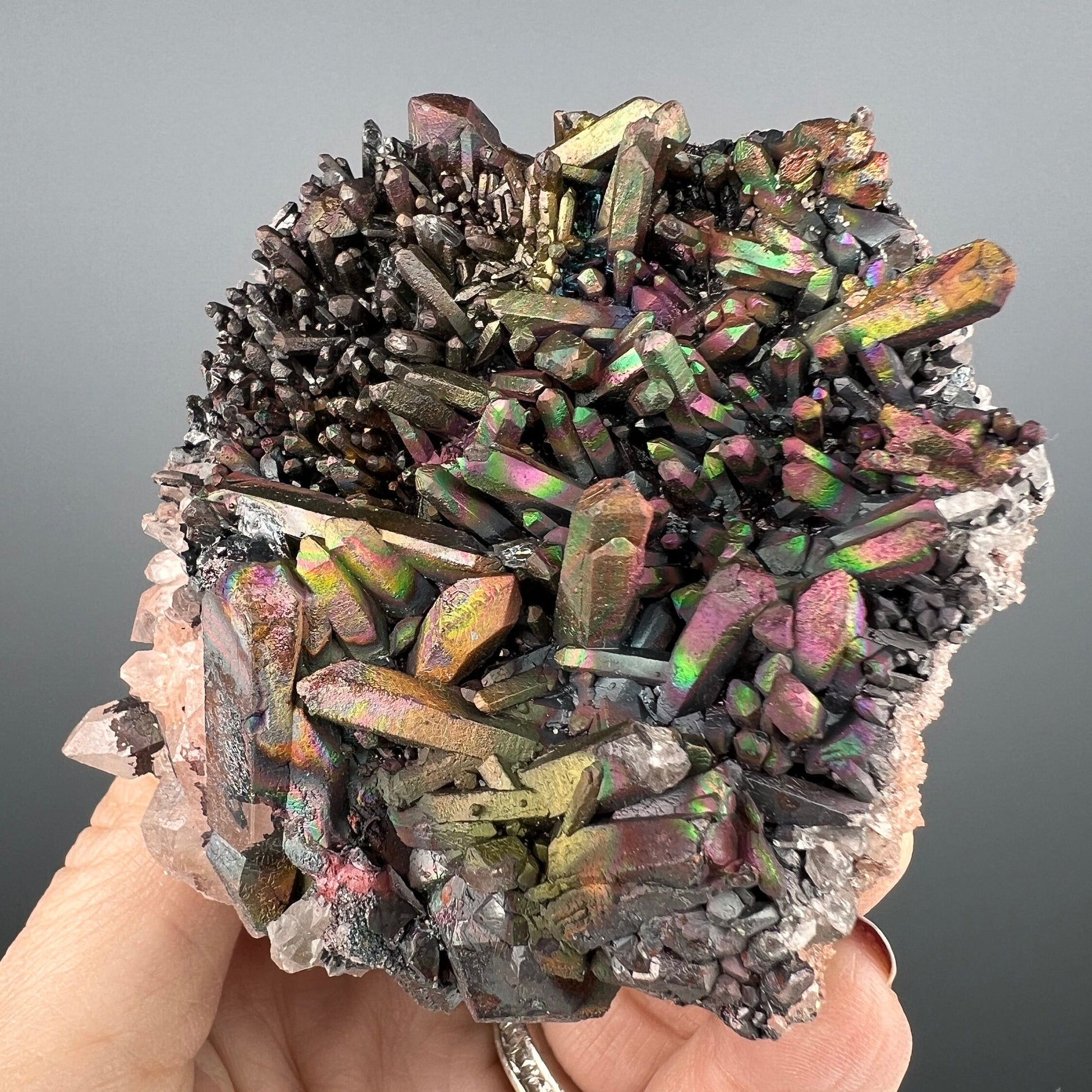 Rare, New Find! Iridescent Colorful Goethite with Quartz Specimen