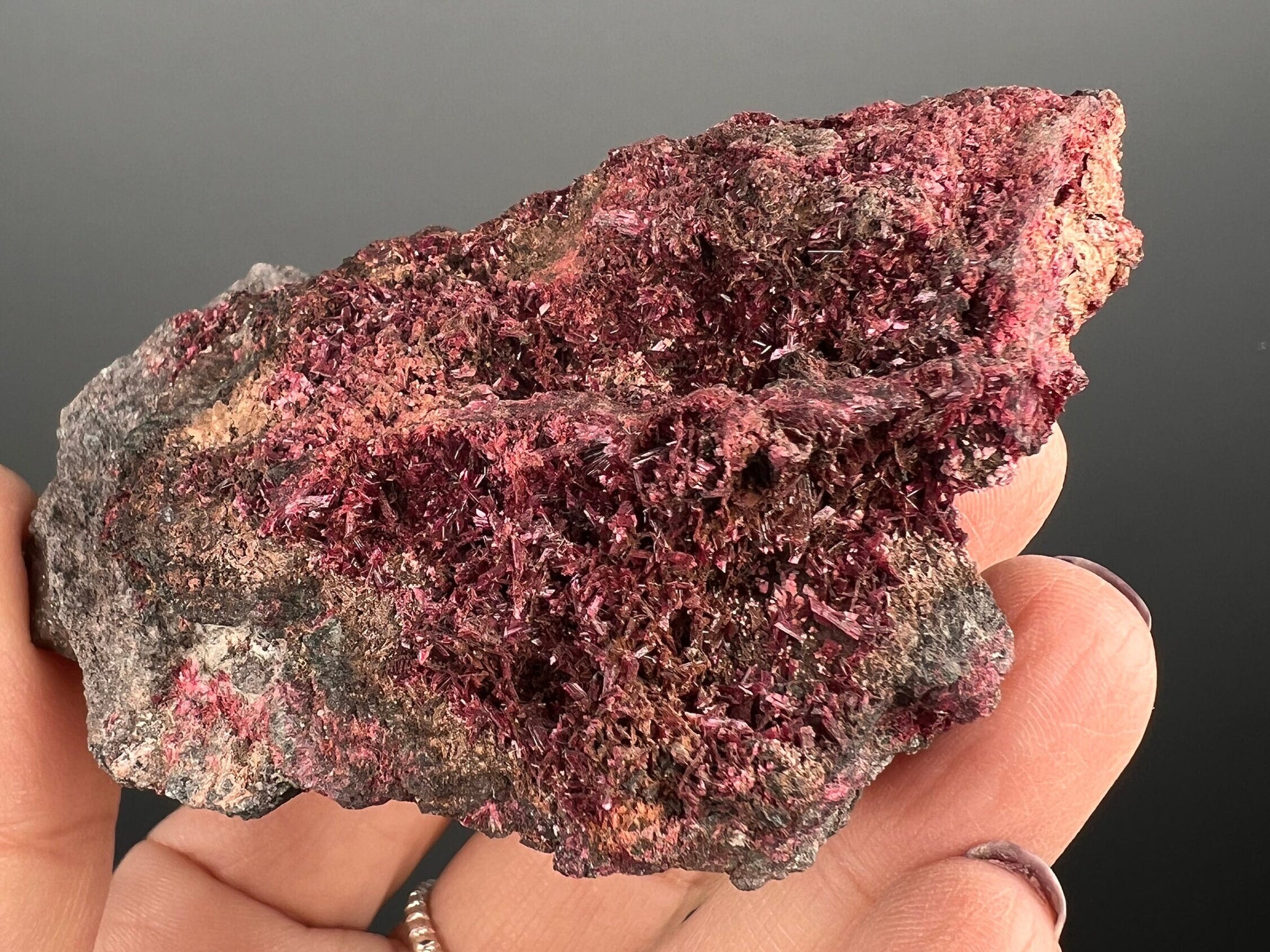 Purple-Pink Erythrite Crystal Cluster