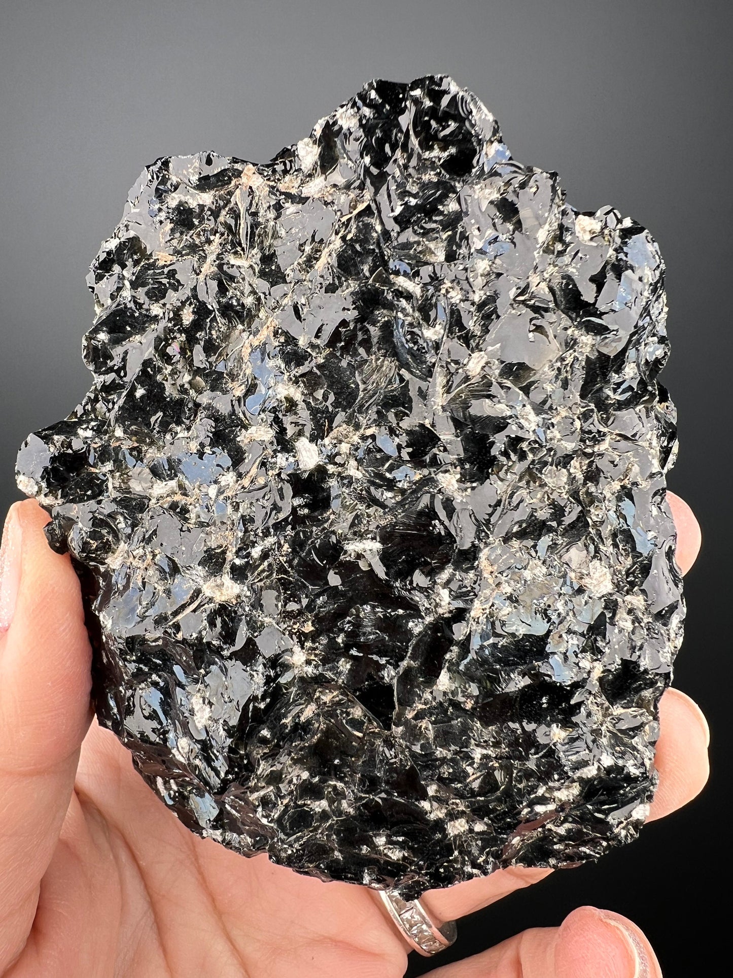 Rare! Rainbow Snowflake Obsidian Specimen, Snowflake Obsidian