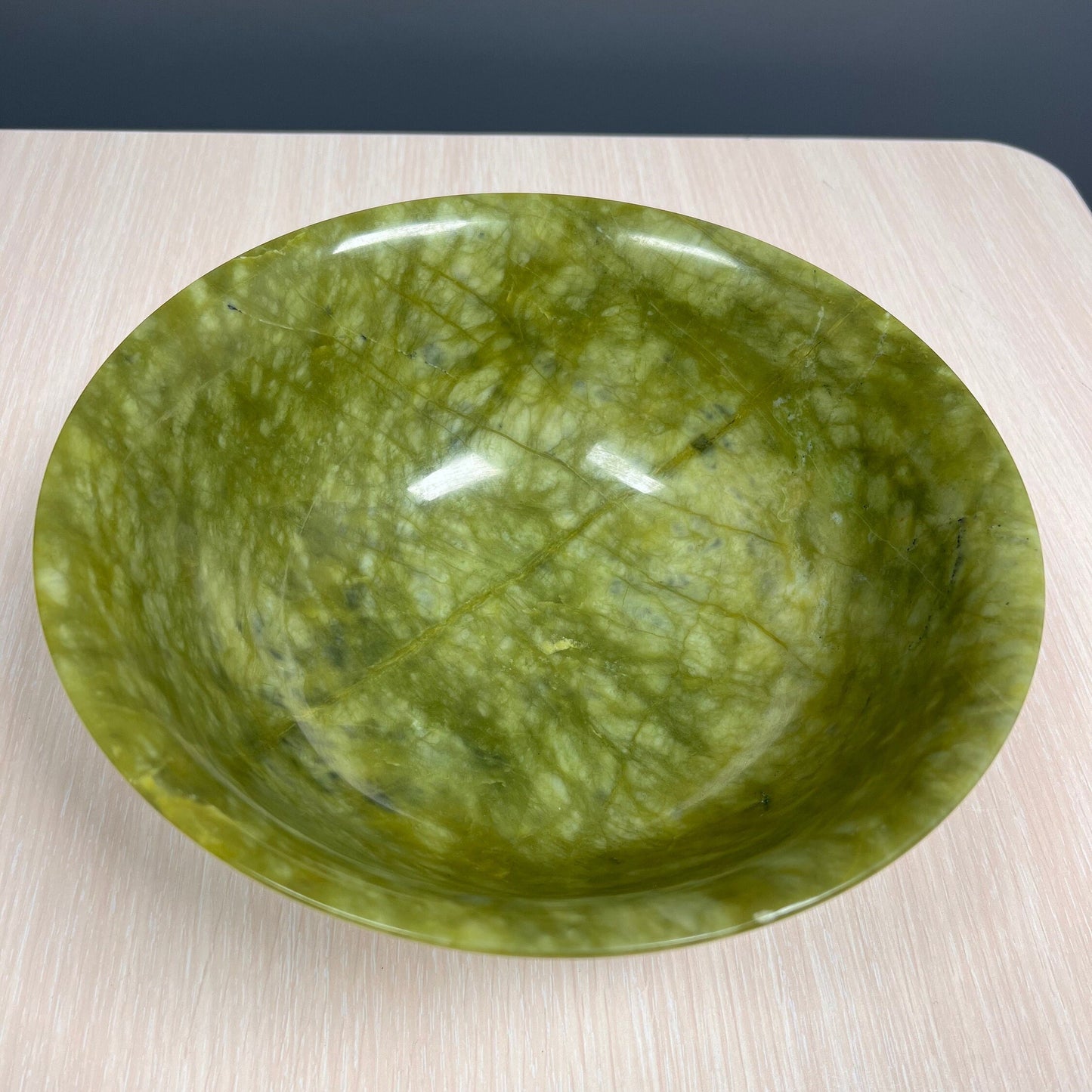 Gorgeous! 10'' Jade Bowl, Big Size Jade Antique Chinese Bowl