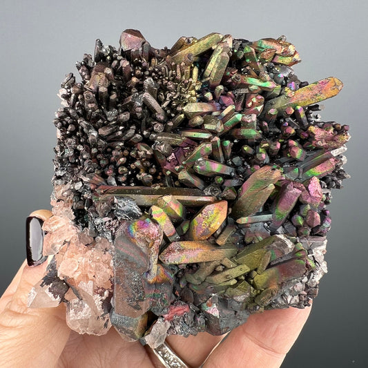 Rare, New Find! Iridescent Colorful Goethite with Quartz Specimen