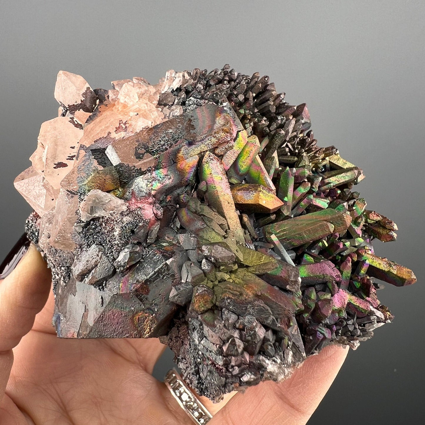 Rare, New Find! Iridescent Colorful Goethite with Quartz Specimen