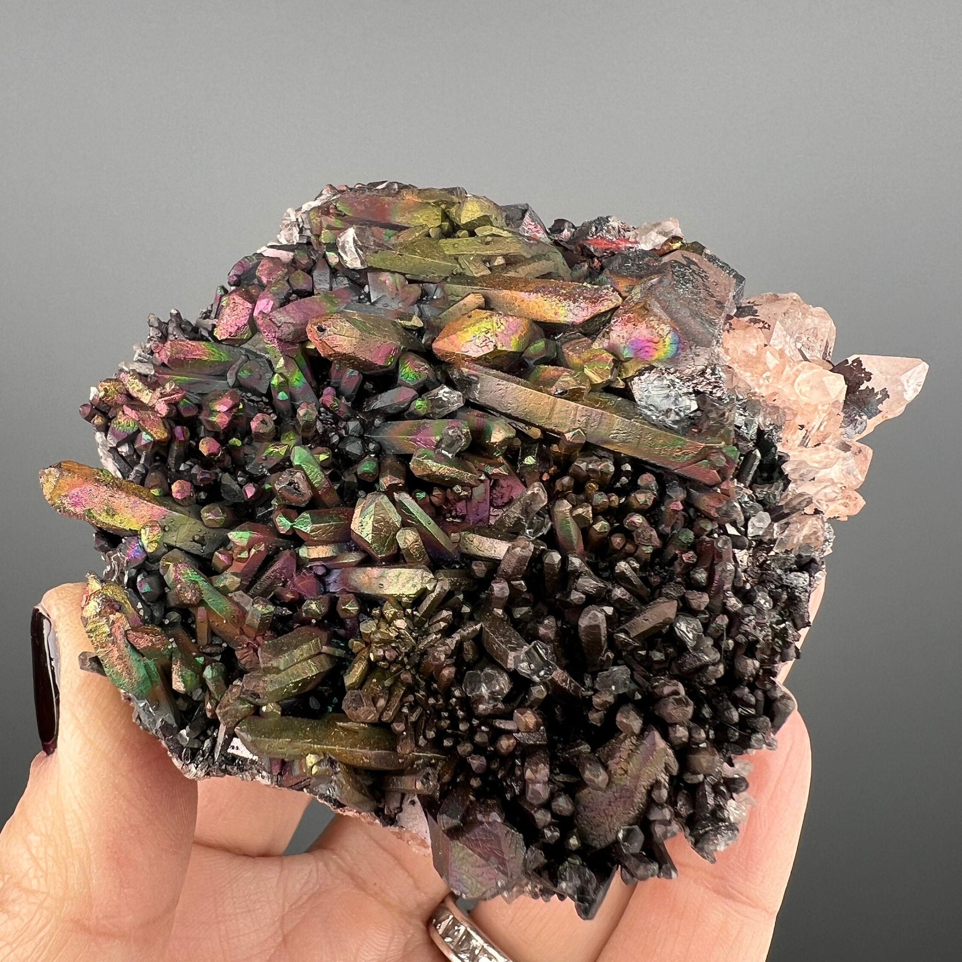 Rare, New Find! Iridescent Colorful Goethite with Quartz Specimen