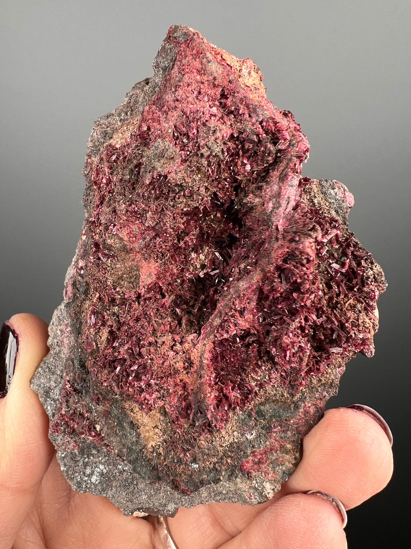 Purple-Pink Erythrite Crystal Cluster