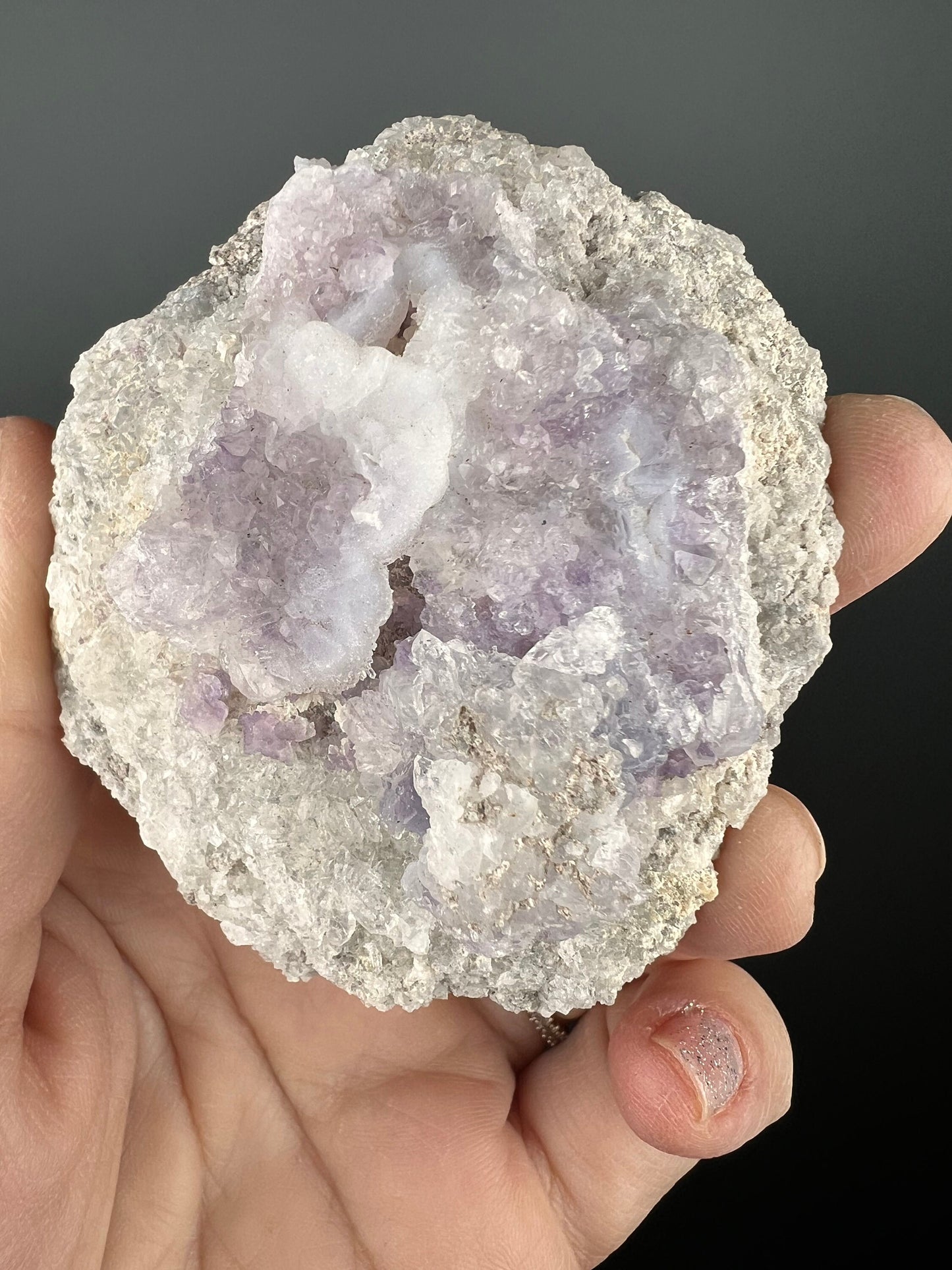 Interesting Piece! UV Reactive Hyalite Opal Geode from Mexico, Hyalite Opal