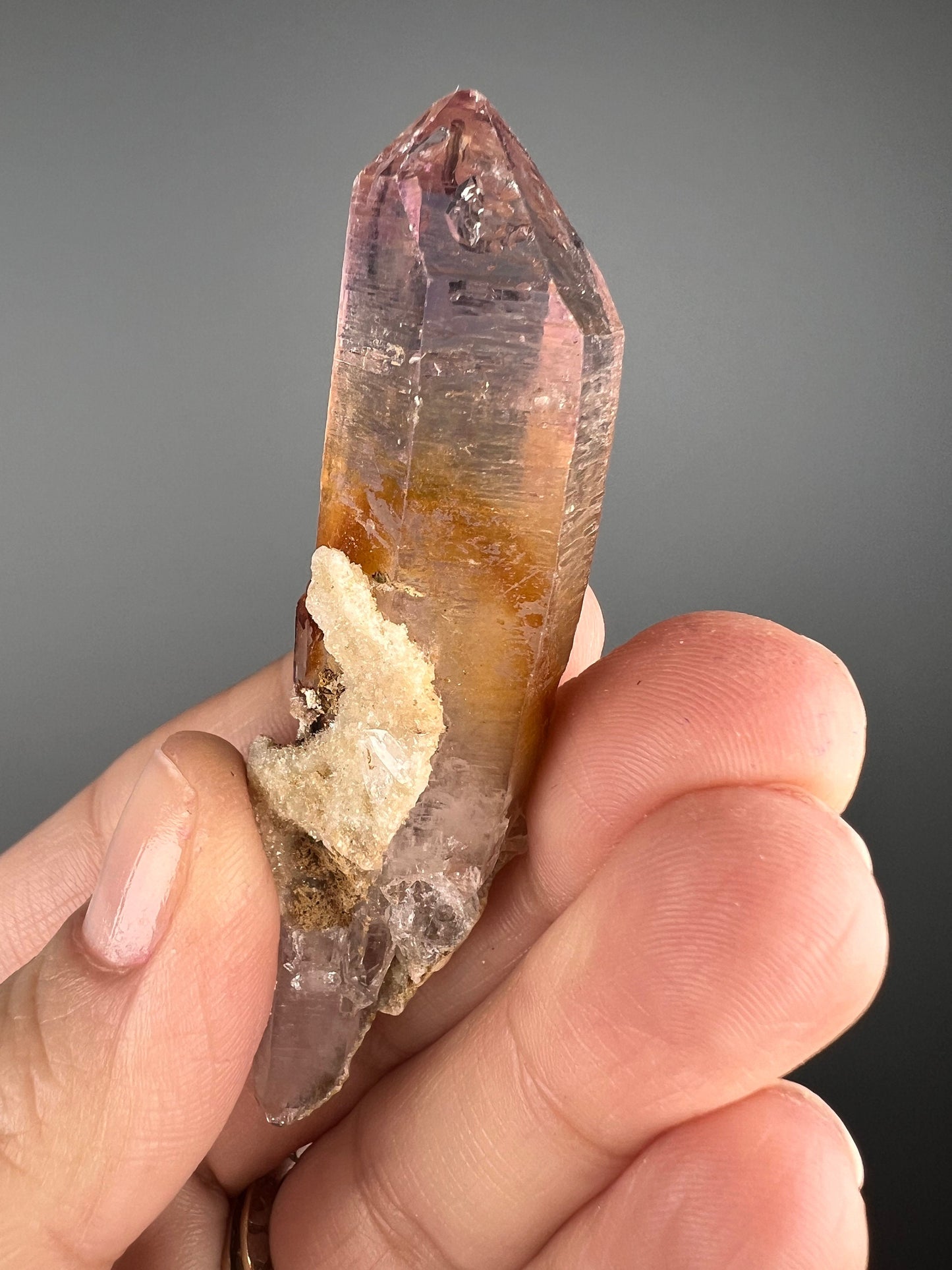 Iron Coated Irisdescent ENHYDRO Vera Cruz Amethyst from Mexico