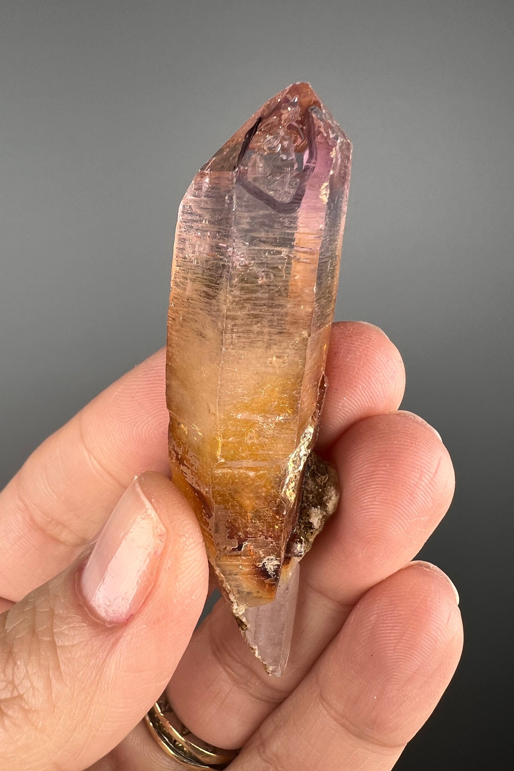 Iron Coated Irisdescent ENHYDRO Vera Cruz Amethyst from Mexico