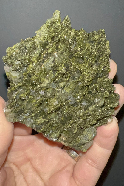 Incredible Beauty! Extra Sparkly Green Epidote with Quartz Specimen