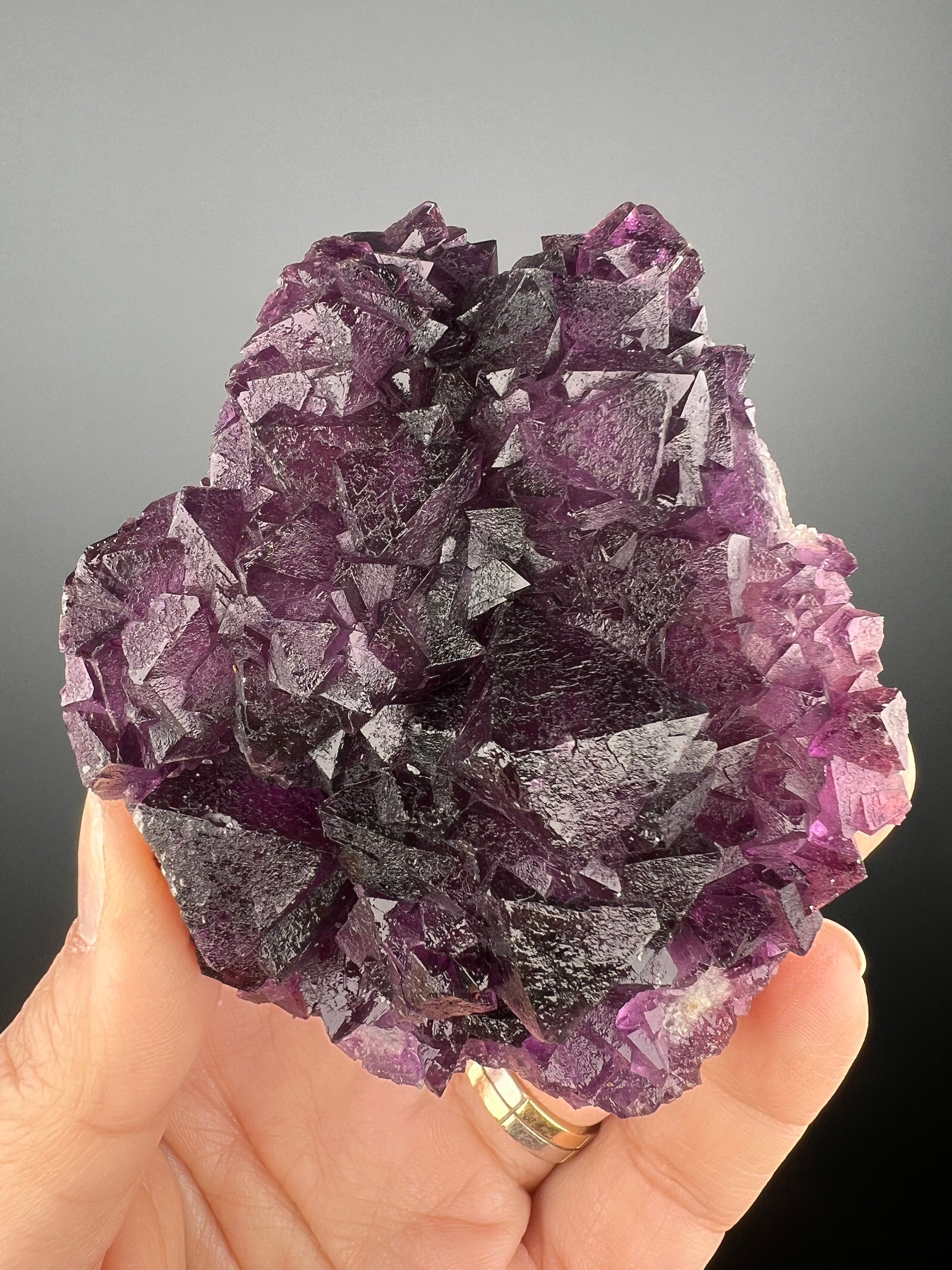 Stunning Octahedral Reddish Purple Fluorites from Zheijang,China