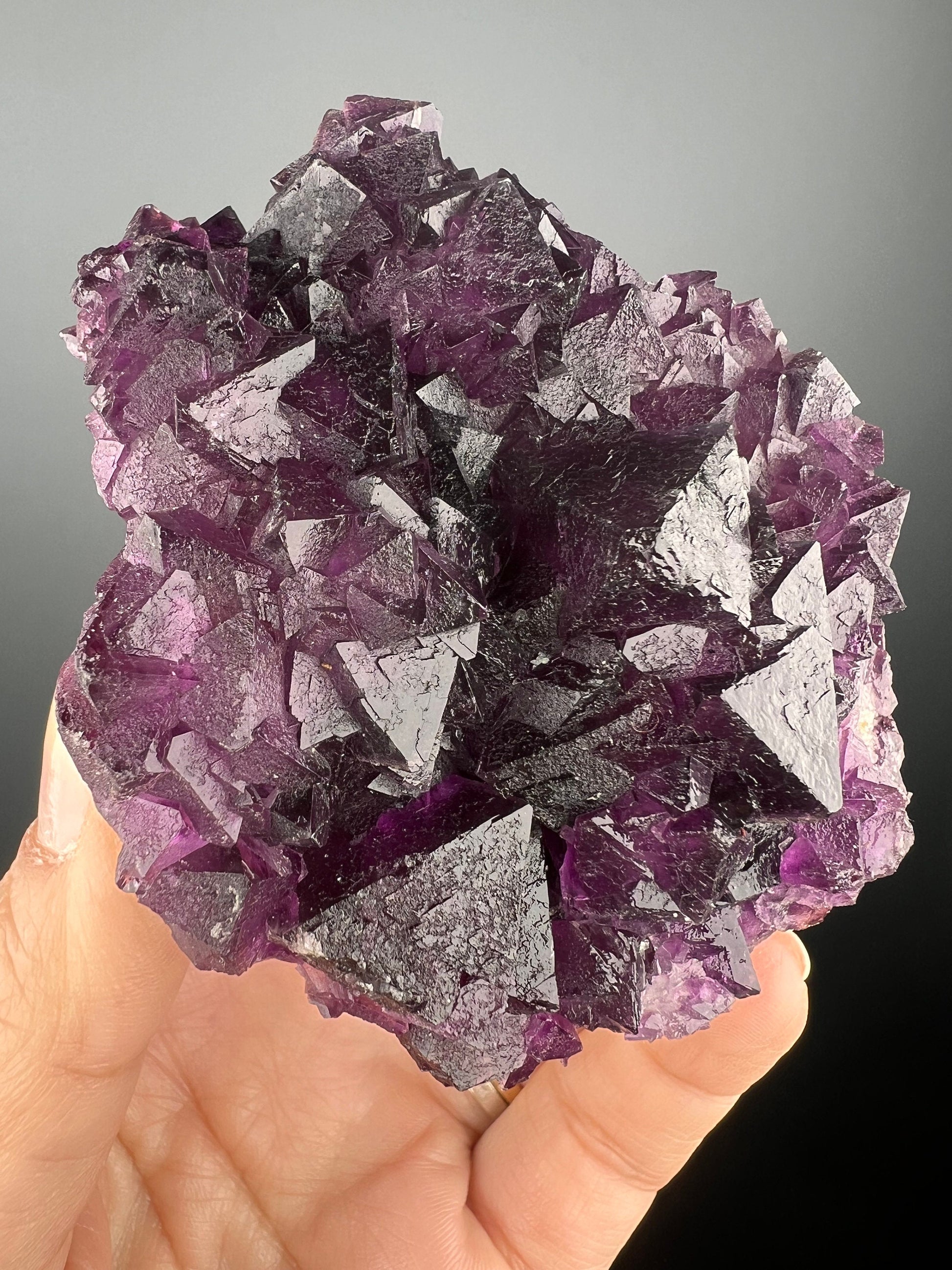 Stunning Octahedral Reddish Purple Fluorites from Zheijang,China