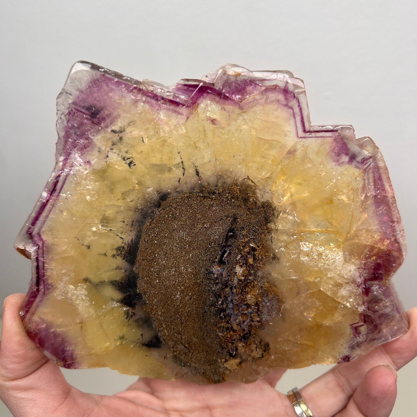 Amazing!Red Okorusu Fluorite Slab From Namibia