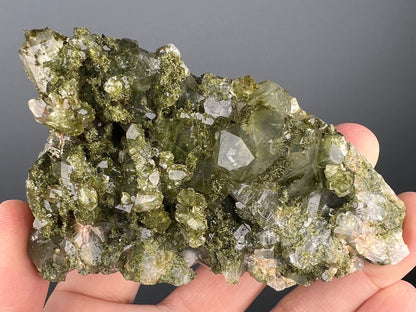 Forest Quartz with Epidote, Extra Sparkly Green Epidote with Quartz Specimen