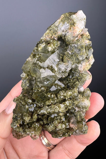 Forest Quartz with Epidote, Extra Sparkly Green Epidote with Quartz Specimen