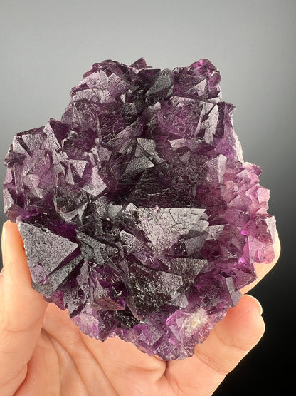 Stunning Octahedral Reddish Purple Fluorites from Zheijang,China