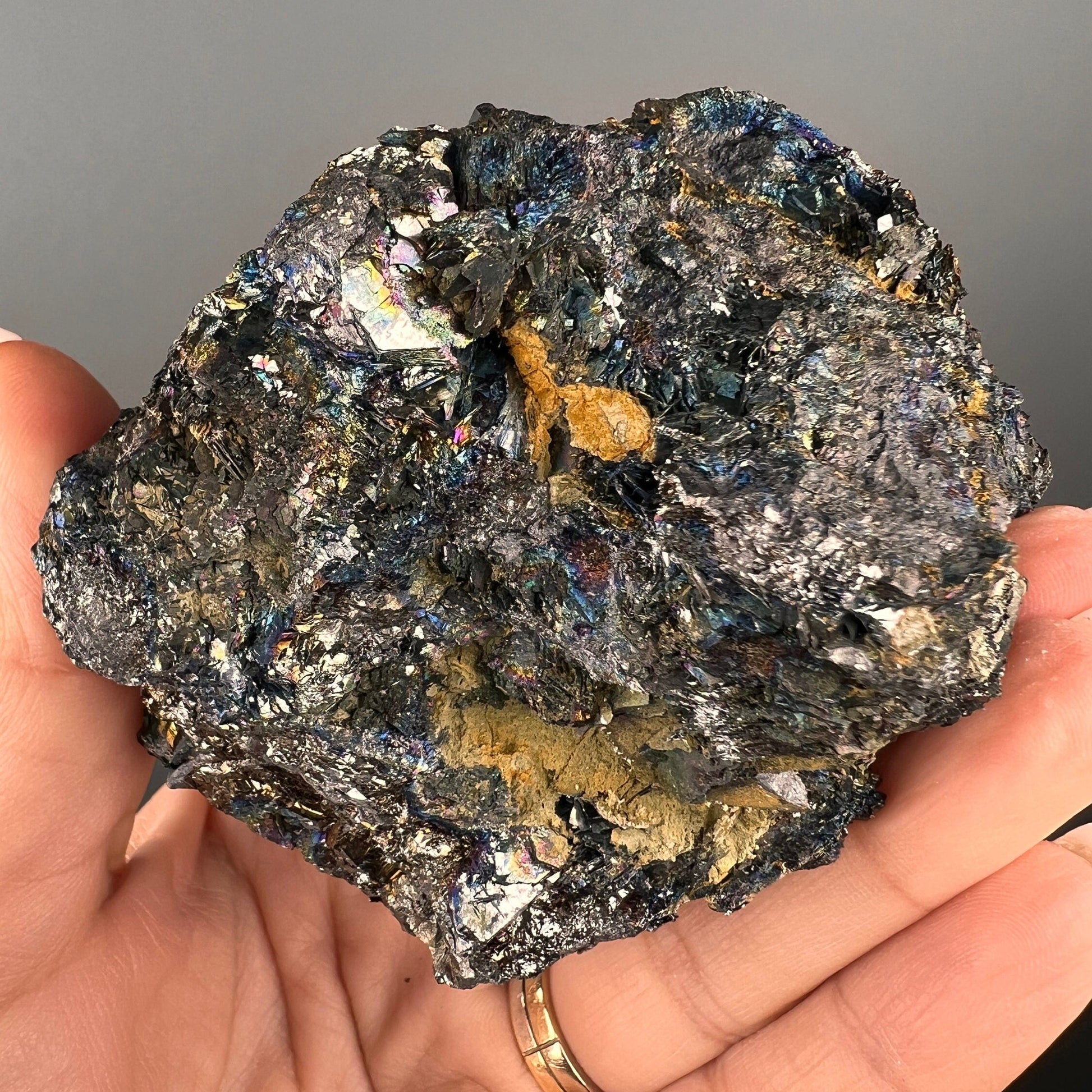 All Natural Iridescent Colors ! Hematite Specimen From Italy
