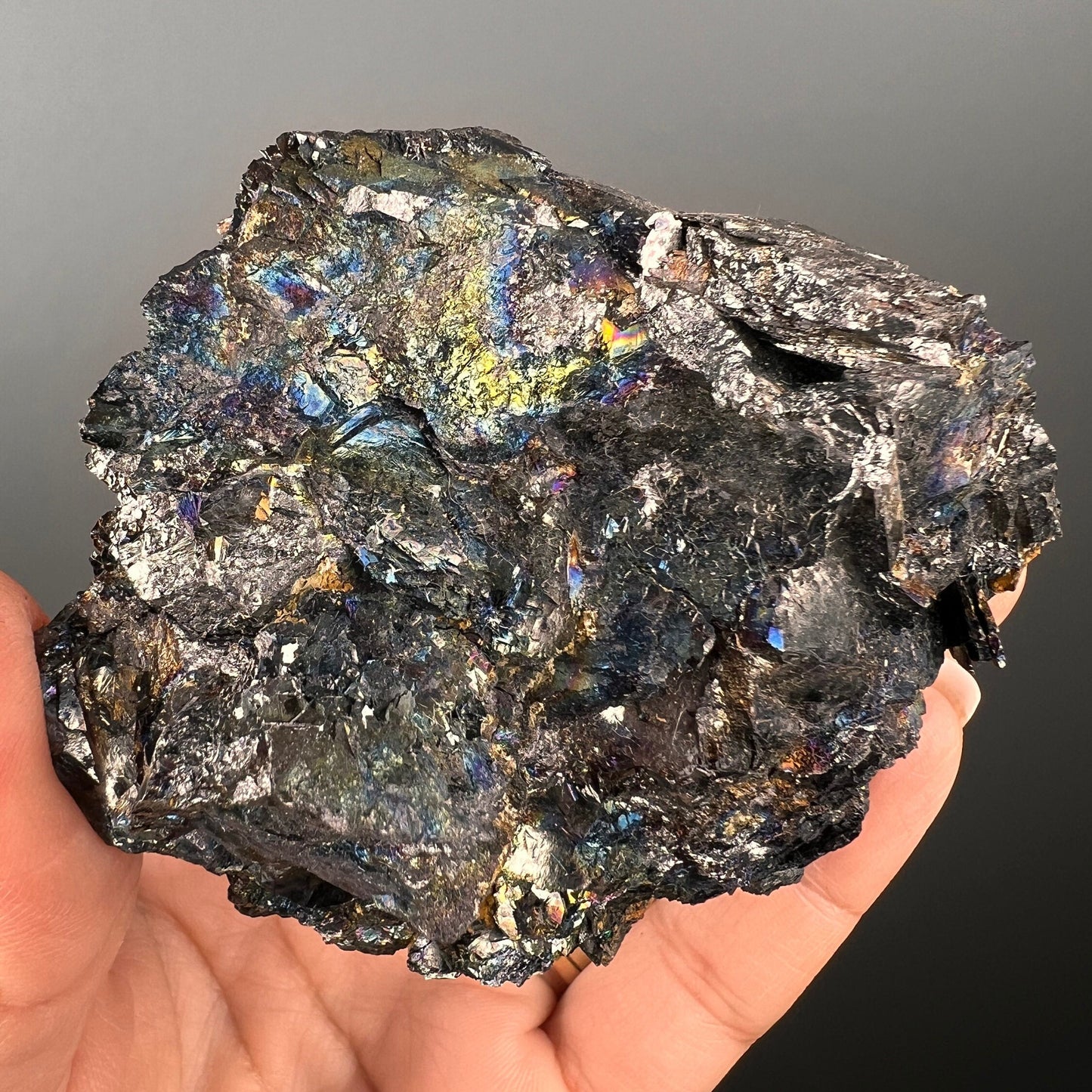 All Natural Iridescent Colors ! Hematite Specimen From Italy