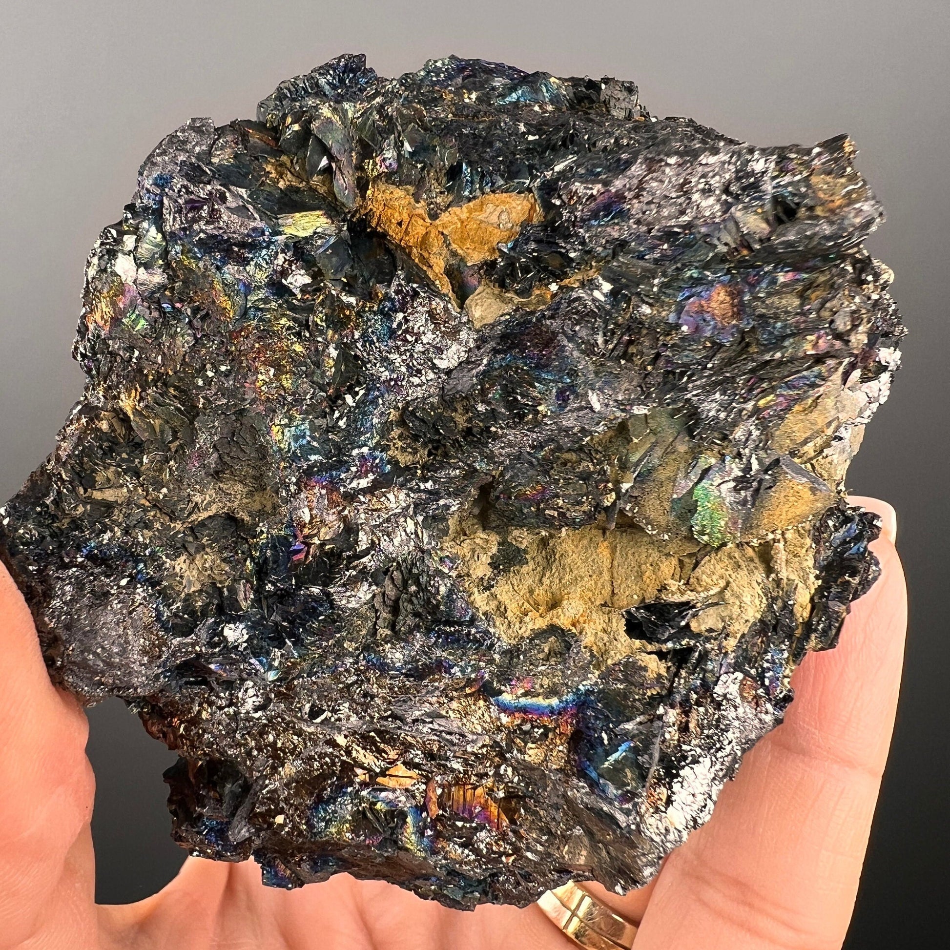 All Natural Iridescent Colors ! Hematite Specimen From Italy