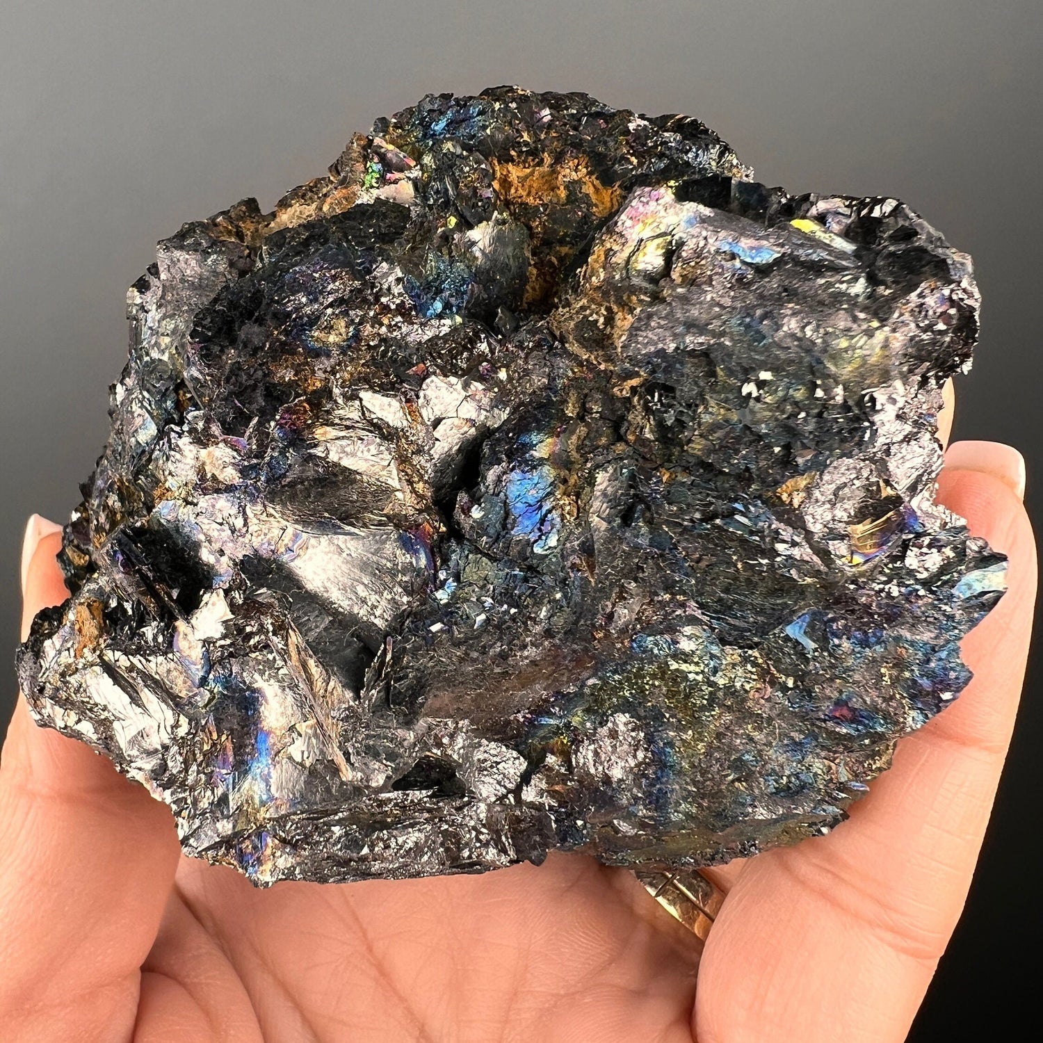All Natural Iridescent Colors ! Hematite Specimen From Italy