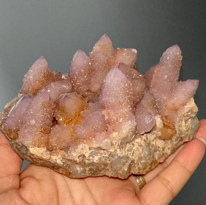 Beautiful Piece!Lilac Cactus (Spirit) Quartz with Big Crystals