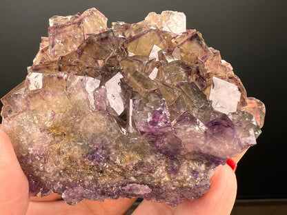 Amazing Piece for Collection!Yellow-Purple Fluorite Specimen with Phantoms From Okorusu,Namibia