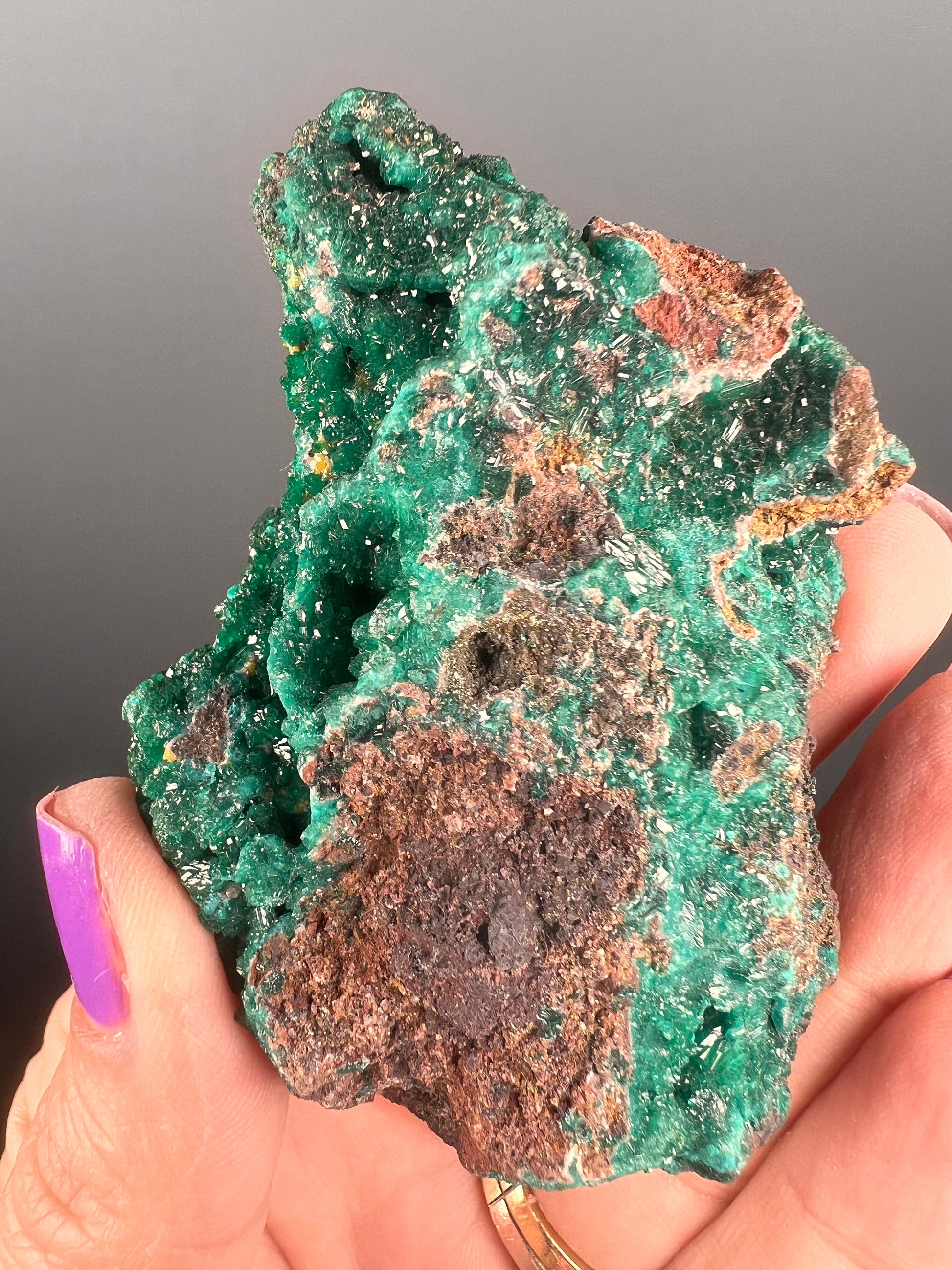 Activate Your Heart Chakra!Top Grade Green Dioptase Specimen, Green Dioptase Crystal