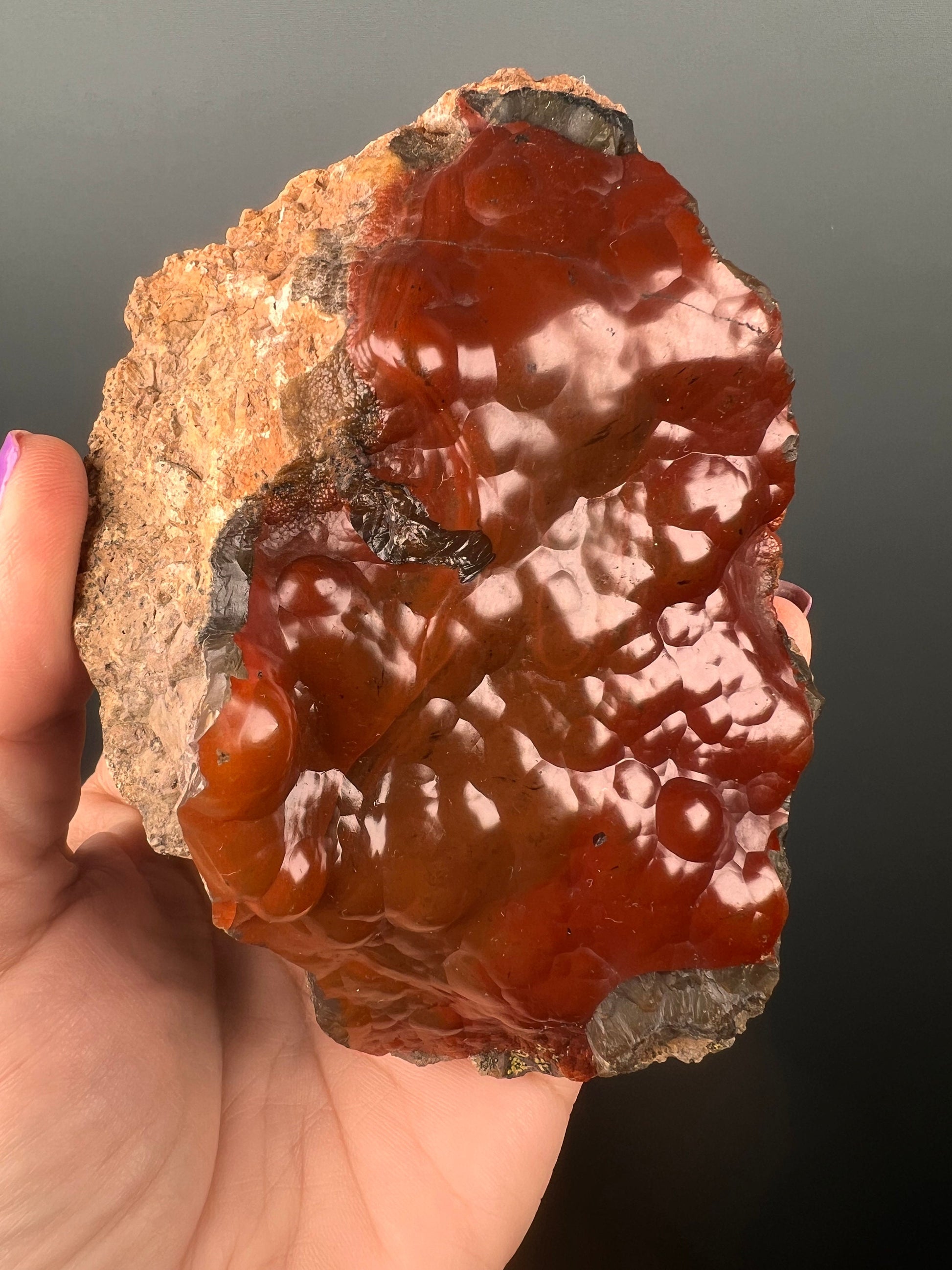 Red Fox Crater Agate,Fox Agate, Crater Agate,Red Agate