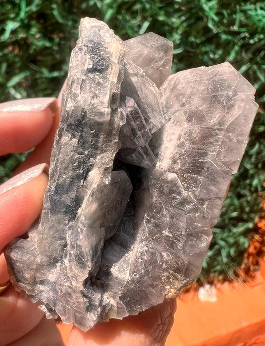 Amazing Piece! Grayish Blue Barite Crystals Cluster