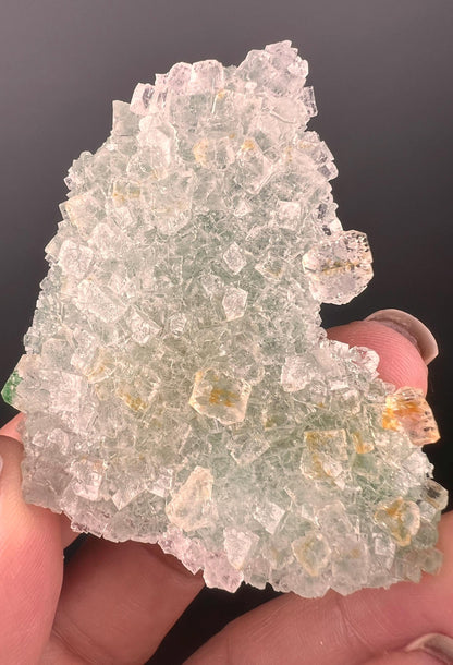 Purification, Balance, Protection! Transparent Gemmy Cubic Green and Yellow Halite Specimen