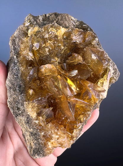 Gemmy Swallow Tail Yellow Selenite Specimen From Peru