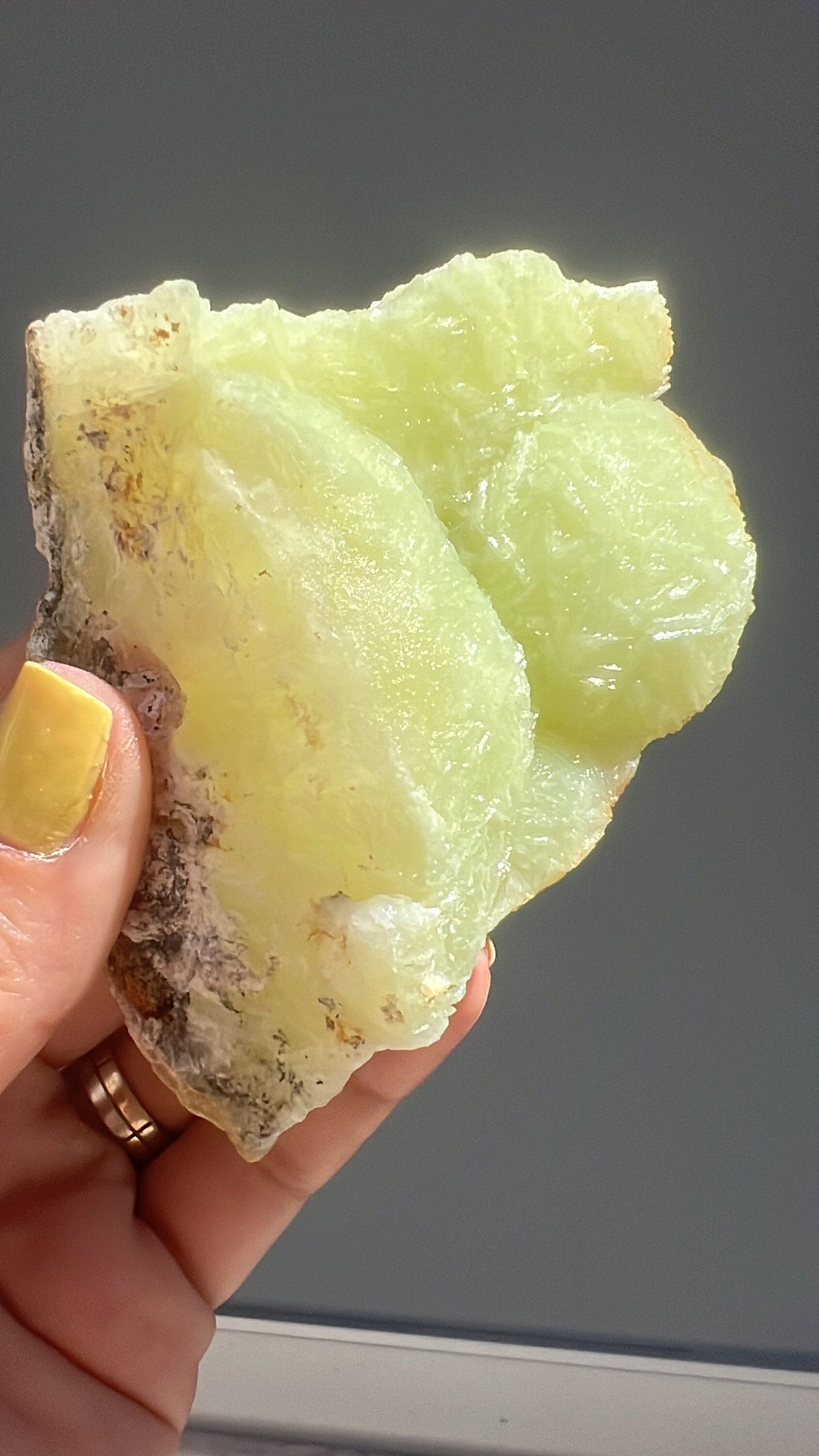 New Location! Rare Botryoidal Green Prehnite Crystal